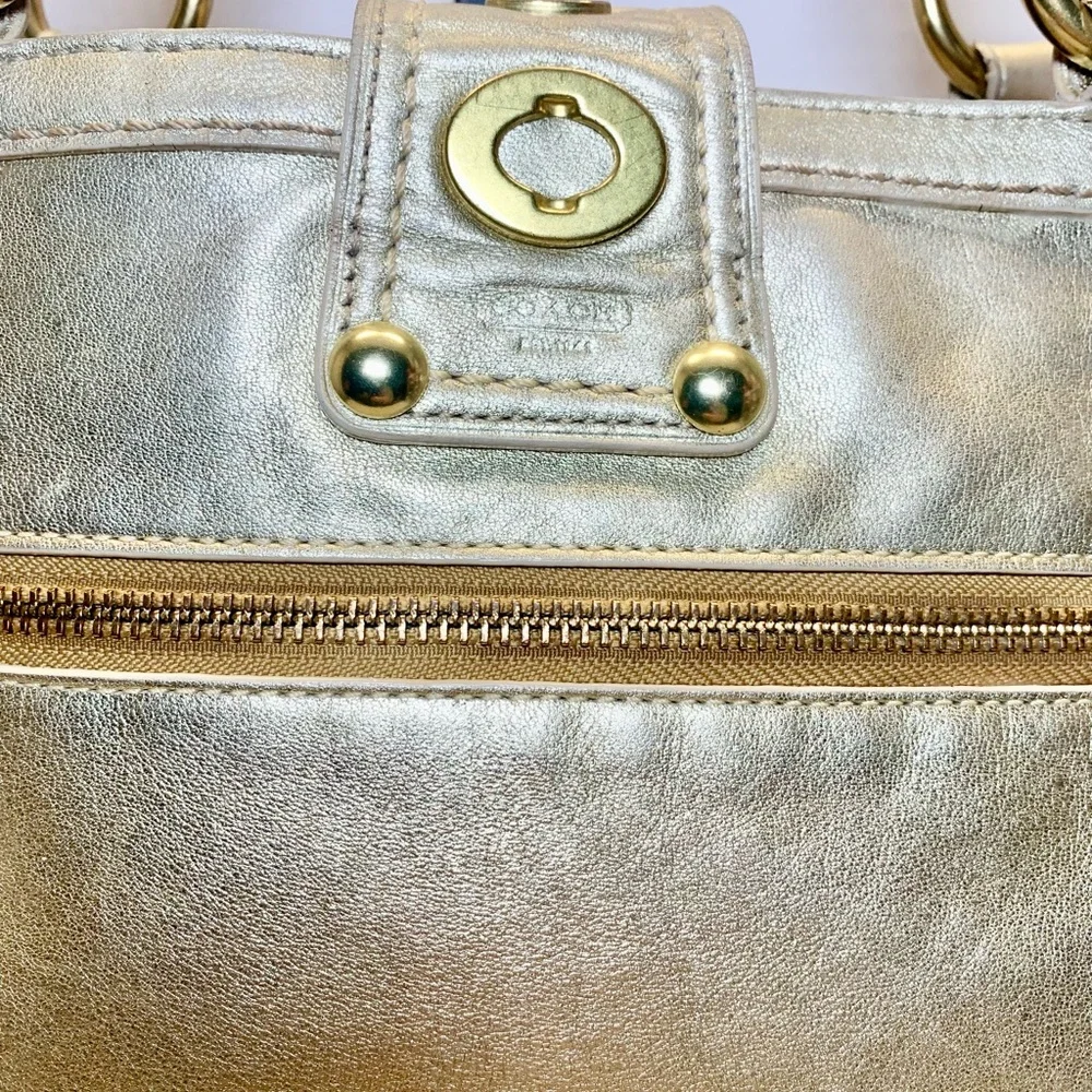 Coach ‘09 Lily Legacy 65th Anniv.. Ltd Ed. Metallic Gold Leather Tote & wallet